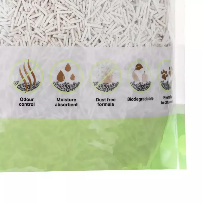 Klumpendes Tofu-Katzenstreu DIAMENTIQ Matcha Ultra, Erbsenfaser, staubfrei, 2,5 kg