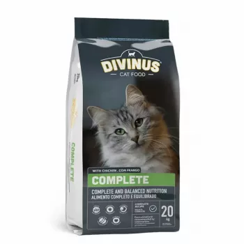 Trockenes Katzenfutter DIVINUS Cat Complete 20 kg — Erhaltungsnahrung für ausgewachsene Katzen, Huhn, 30 % Protein, 12 % Fett
