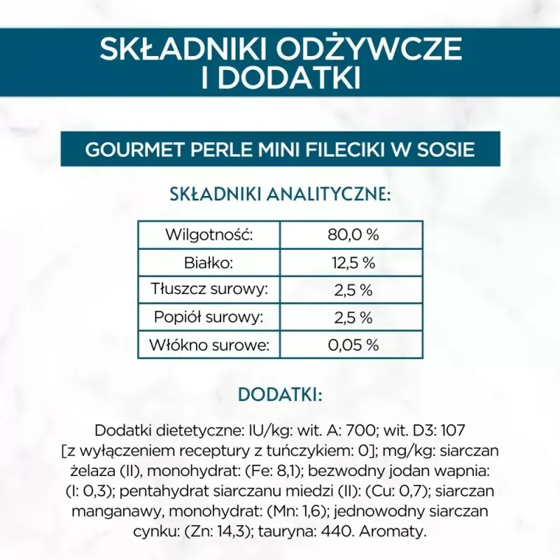 Nassfutter für Katzen Purina Nestlé GOURMET Perle Mini Filets in Sauce, Beutel 60 x 85 g, ausgewachsene Katzen, 80% Feuchtigkeit