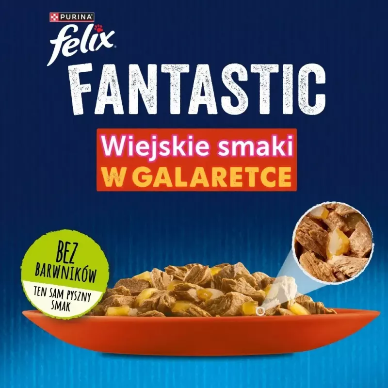 Nassfutter Purina Nestlé PURINA Felix Countryside Selection Multipack 120×85 g Beutel, ausgewachsene Katzen, gemischte Sorten, glutenfrei