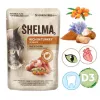 Nassfutter für Katzen SHELMA Reich an Pute in Soße 85 g — ausgewachsen, glutenfrei, geeignet bei Futtermittelallergien