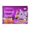 Whiskas Nassfutter für Katzen 85 g Beutel, ausgewachsene Katzen, 4 x 85 g, Huhn/Lamm Geschmack