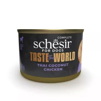 Nassfutter für Hunde Agras Pet Foods Schesir Taste the World 150 g — Huhn, glutenfrei, ausgewachsen, Dose