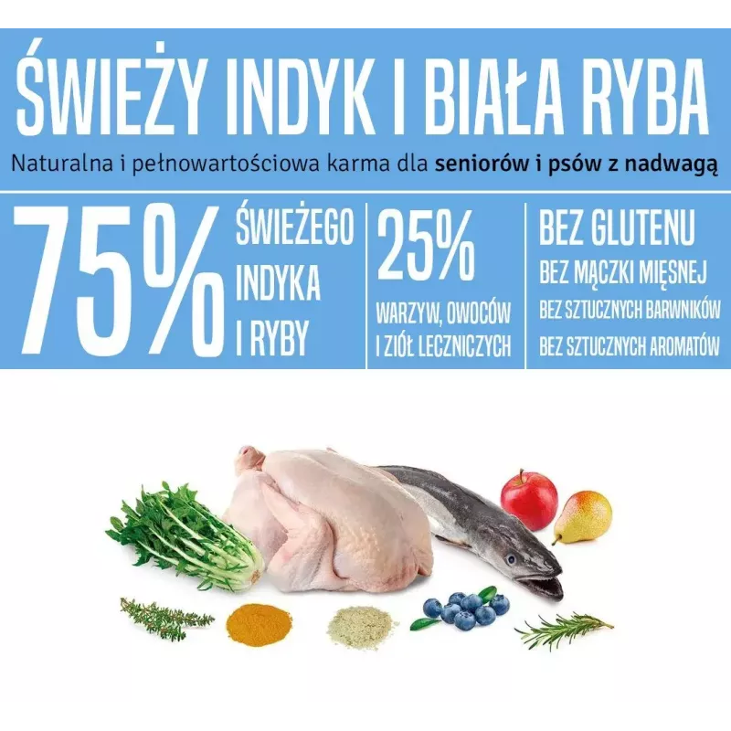 Trockenfutter für Hunde ARQUIVET Fresh Senior & Light Truthahn und Fisch, 10 kg, 26% Protein, 10% Fett
