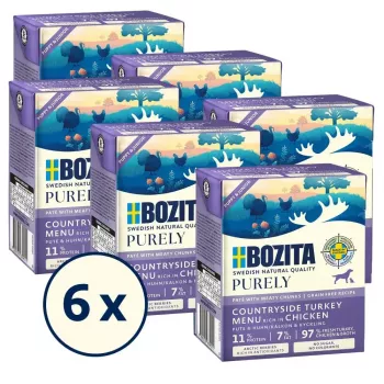 Bozita Purely Paté Duoprotein Junior Nassfutter für Hunde mit Huhn und Truthahn, 370 g