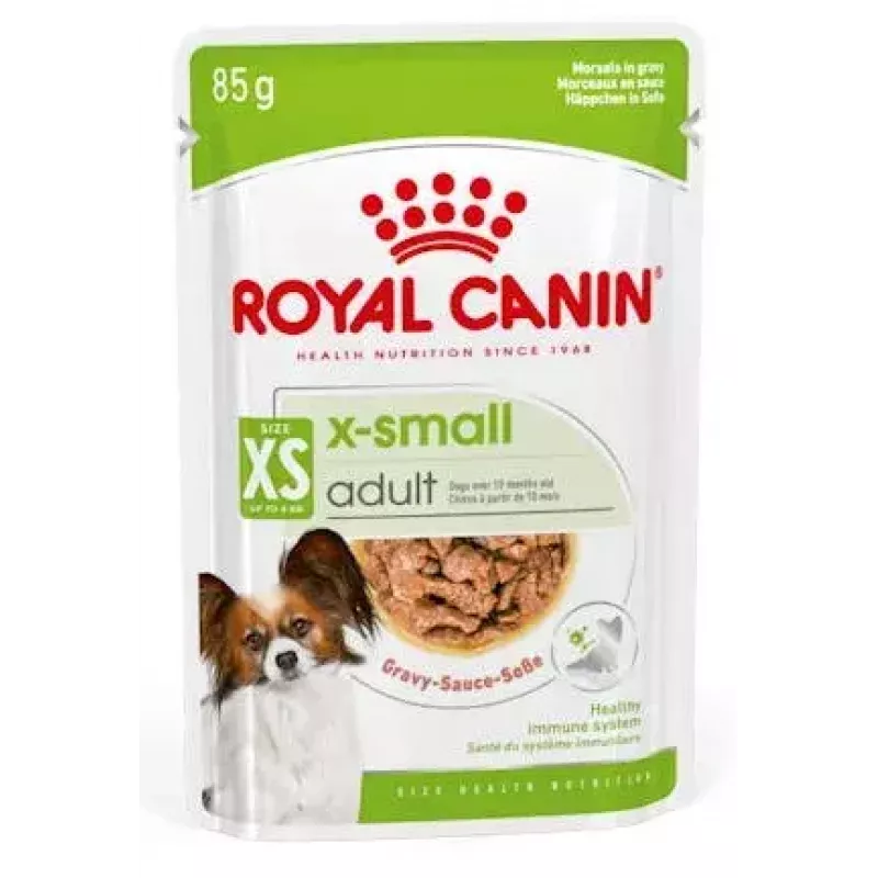 Nassfutter für Hunde Royal Canin X-Small Puppy Meat 85 g Beutel, 12 x 85 g, für X-Small/Small-Rassen
