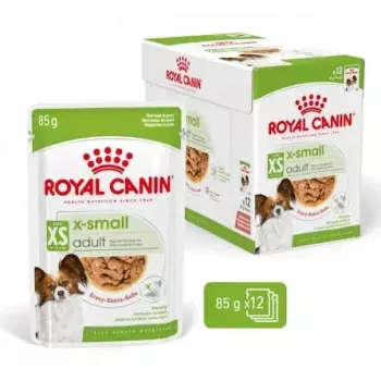 Nassfutter für Hunde Royal Canin X-Small Puppy Meat 85 g Beutel, 12 x 85 g, für X-Small/Small-Rassen