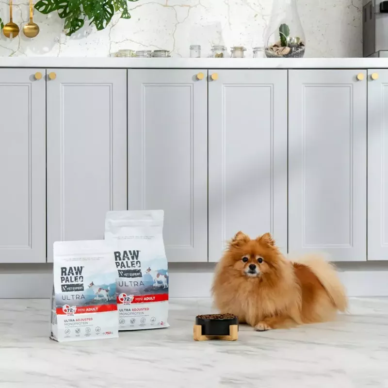 VETEXPERT RAW PALEO Ultra Mini Adult Rind, Trockenfutter für Hunde, 2 kg