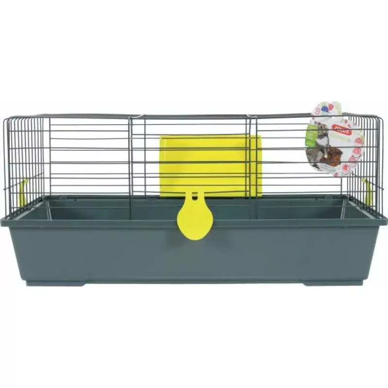 Käfig ZOLUX CLASSIC 80 cm grau aquamarin — Käfig aus Metall/Kunststoff für Meerschweinchen, 810×540×350 mm, inklusive Heuraufe