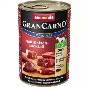 Dosenfutter Animonda GranCarno Original — Rind, Huhn, Wild, Truthahn, 400 g, ohne Konservierungsstoffe