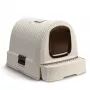Geschlossene Katzentoilette Curver 198849, Technopolymer, creme, abnehmbarer Deckel, 385×510×395 mm