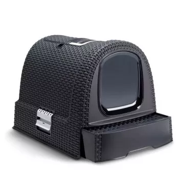Katzentoilette Curver Pet Life Kuweta Antracyt — Katzenklo aus Kunststoff, 385×510×395 mm, 2,41 kg, weiß