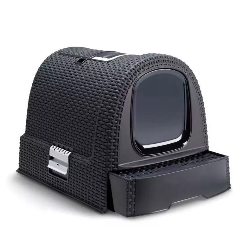 Katzentoilette Curver Pet Life Kuweta Antracyt — Katzenklo aus Kunststoff, 385×510×395 mm, 2,41 kg, weiß
