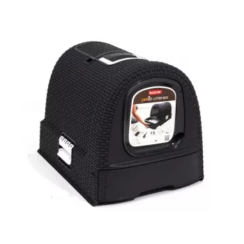 Katzentoilette Curver Pet Life Kuweta Antracyt — Katzenklo aus Kunststoff, 385×510×395 mm, 2,41 kg, weiß