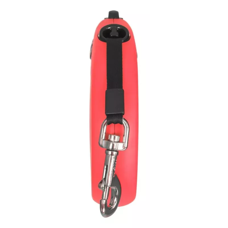 Flexi New Classic Rollleine 5 m, schwarzes Nylonband, für große Rassen bis 50 kg