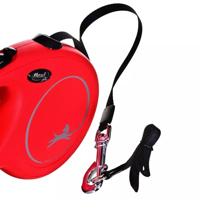 Flexi New Classic Roll-Leine 8 m, Bandführung, schwarz, für große Rassen bis 50 kg