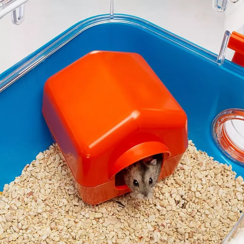Käfig FERPLAST Combi 2 für Hamster, Blau Transparent, B795×T295×H263 mm, Technopolymer