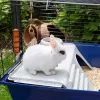 Käfig FERPLAST Rabbit 120 Blau — Metall- und Kunststoffkäfig für Kaninchen 1180×585×495 mm, für Kaninchen 5–9,9 kg
