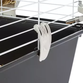 Käfig FERPLAST Casita 80 für Meerschweinchen 780×480×500 mm, Metall und Kunststoff, grau/schwarz-weiß