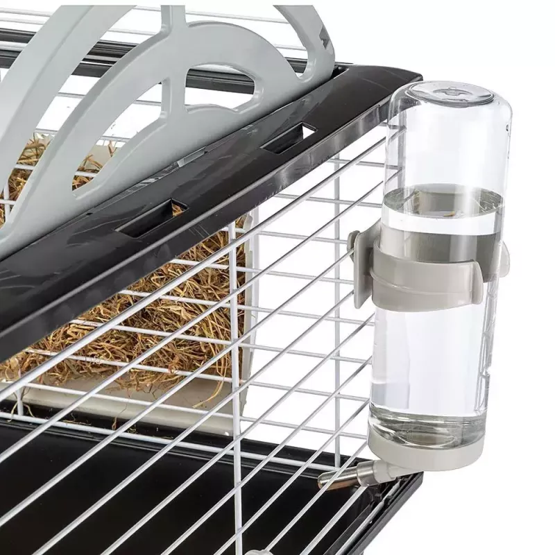 Käfig FERPLAST Casita 80 für Meerschweinchen 780×480×500 mm, Metall und Kunststoff, grau/schwarz-weiß