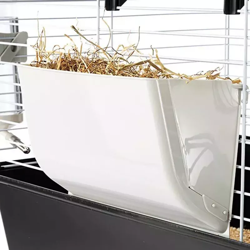 Käfig FERPLAST Casita 80 für Meerschweinchen 780×480×500 mm, Metall und Kunststoff, grau/schwarz-weiß