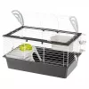 Käfig FERPLAST Casita 80 für Meerschweinchen 780×480×500 mm, Metall und Kunststoff, grau/schwarz-weiß