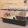 Käfig FERPLAST Casita 80 für Meerschweinchen 780×480×500 mm, Metall und Kunststoff, grau/schwarz-weiß