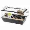 Käfig FERPLAST Casita 80 für Meerschweinchen 780×480×500 mm, Metall und Kunststoff, grau/schwarz-weiß