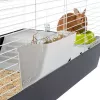 Cage FERPLAST Casita 120 für Kaninchen und Meerschweinchen, Metall/Kunststoff, 1190×580×600 mm, Weiß/Taupe