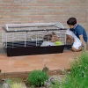 Cage FERPLAST Casita 120 für Kaninchen und Meerschweinchen, Metall/Kunststoff, 1190×580×600 mm, Weiß/Taupe