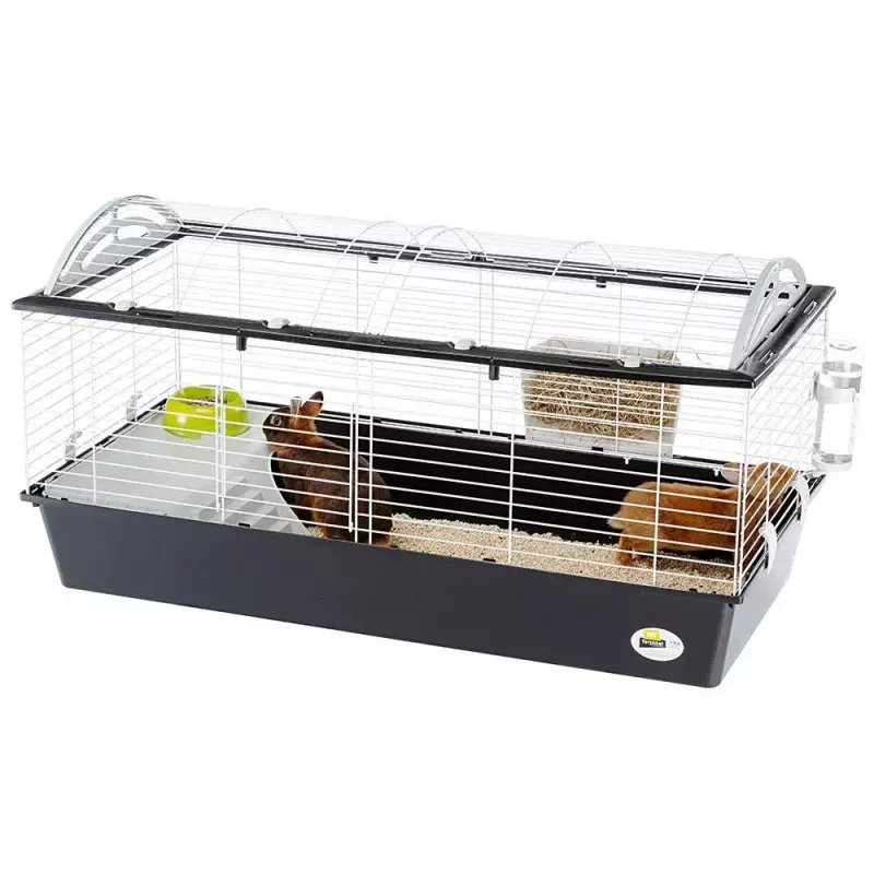 Cage FERPLAST Casita 120 für Kaninchen und Meerschweinchen, Metall/Kunststoff, 1190×580×600 mm, Weiß/Taupe