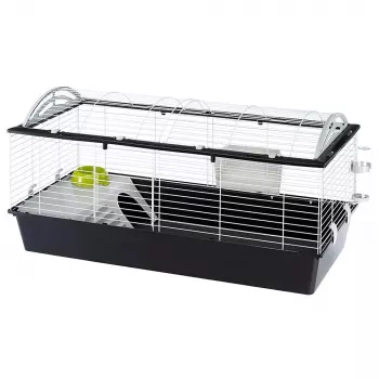 Cage FERPLAST Casita 120 für Kaninchen und Meerschweinchen, Metall/Kunststoff, 1190×580×600 mm, Weiß/Taupe