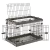Hard-Hundetransportbox FERPLAST Superior 770×510×550 mm – Metall-/Kunststoffkäfig für kleine Hunde 5–9,9 kg, schwarz