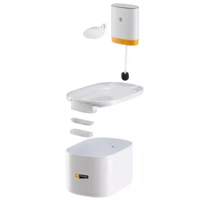 Haustierbrunnen FERPLAST ASTRA 3L mit Bewegungssensor — 3 l Technopolymer, Batterie-/DC-Betrieb, 3-stufige Filtration