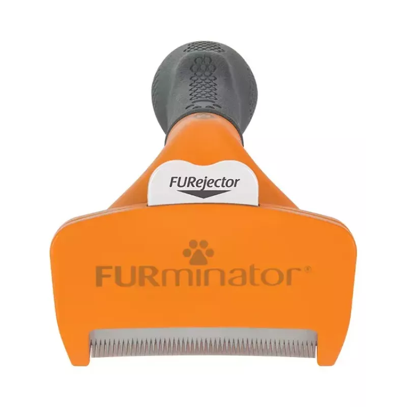 Entfilzungspinsel FURminator FUR151388 für mittelgroße Hunde (10–25 kg), kurzes Fell, grau orange
