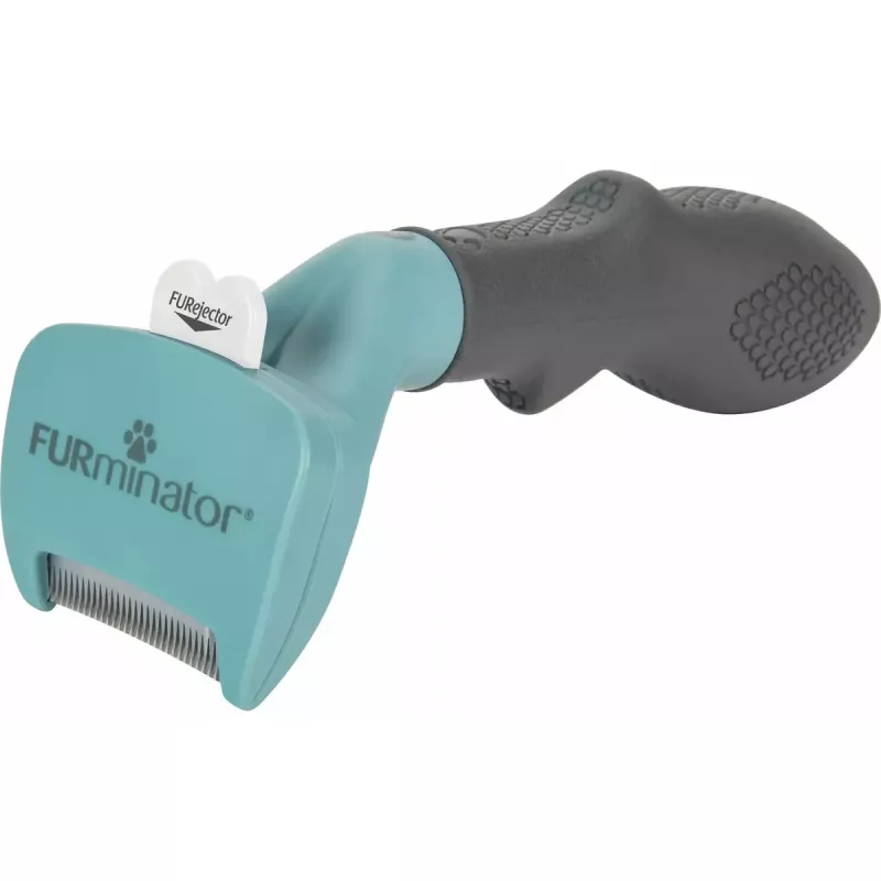 Entfilzungswerkzeug FURminator für Kurzhaarkatzen S – FUR151265, kleine Größe, blaugrün, für kurzes Fell, 200 g