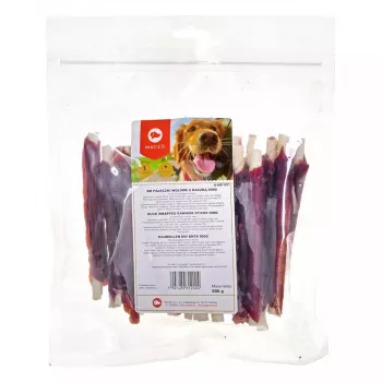 Hundeleckerli MACED Duck Skewer 500 g — kaubarer Trainingssnack mit Entengeschmack, Protein 46%, Fett 1,5%