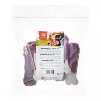 Hundekauknochen MACED Pressknochen mit Ente 500 g — Einkomponenten-Zahnpflegekauartikel für Hunde