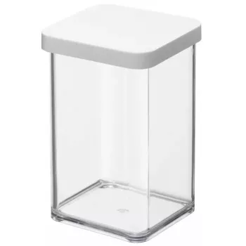 Lebensmittelspender rotho Loft 11604 rechteckig 1 L, transparenter Technopolymer, 100×100×142 mm