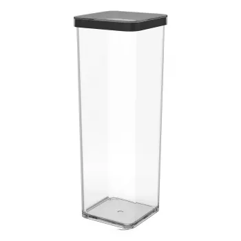 Futterbehälter rotho 1160608080 2 l Schwarz Transparent, 100×100×285 mm, Technopolymer