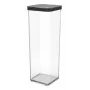 Futterbehälter rotho 1160608080 2 l Schwarz Transparent, 100×100×285 mm, Technopolymer