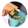 Abfalleimer rotho Albula rechteckig Kunststoff 6 L, recycelter Kunststoff, dunkelgrün, Aufhängeloch