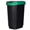 Drei-Fächer-Abfallsortierer rotho Twist 3 × 25 L (Technopolymer, schwarz, 252×333×476 mm)