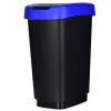 Drei-Fächer-Abfallsortierer rotho Twist 3 × 25 L (Technopolymer, schwarz, 252×333×476 mm)