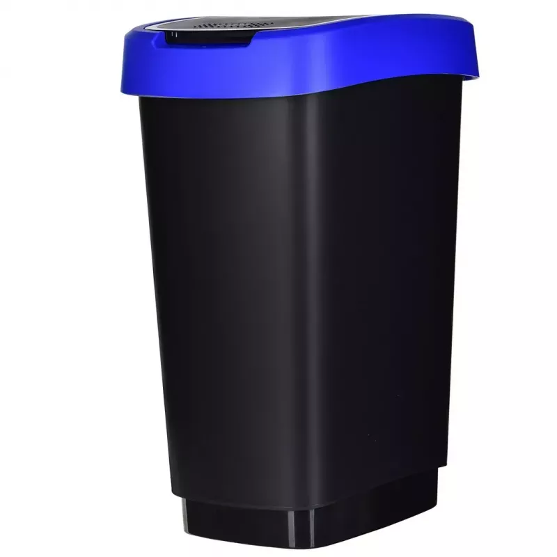 Drei-Fächer-Abfallsortierer rotho Twist 3 × 25 L (Technopolymer, schwarz, 252×333×476 mm)