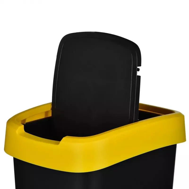 Drei-Fächer-Abfallsortierer rotho Twist 3 × 25 L (Technopolymer, schwarz, 252×333×476 mm)