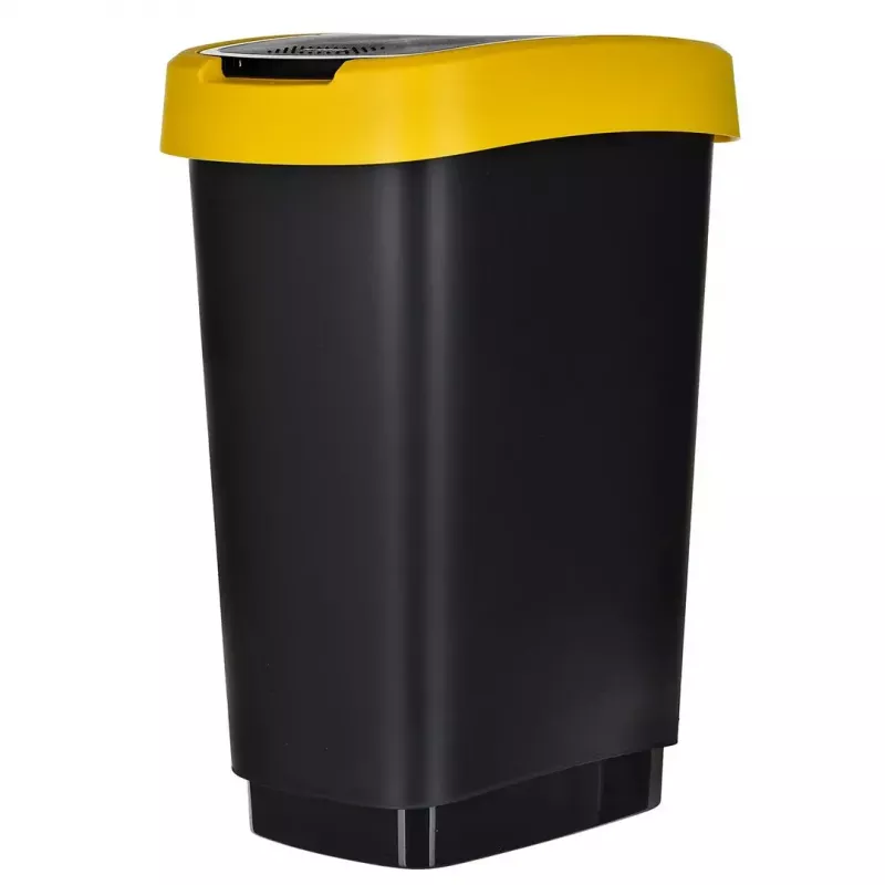 Drei-Fächer-Abfallsortierer rotho Twist 3 × 25 L (Technopolymer, schwarz, 252×333×476 mm)