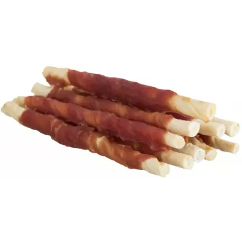 Trixie Dog Chewing Rolls Denta Fun Duck 80 g — kaubarer Zahnpflegesnack für ausgewachsene Hunde, 12 cm