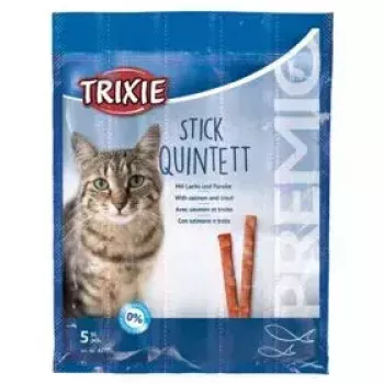 Ergänzende fleischige Katzen-Leckerlis Trixie 42723, Truthahngeschmack, 25 g Beutel, 5er-Pack, Protein 33,5%, Fett 20%