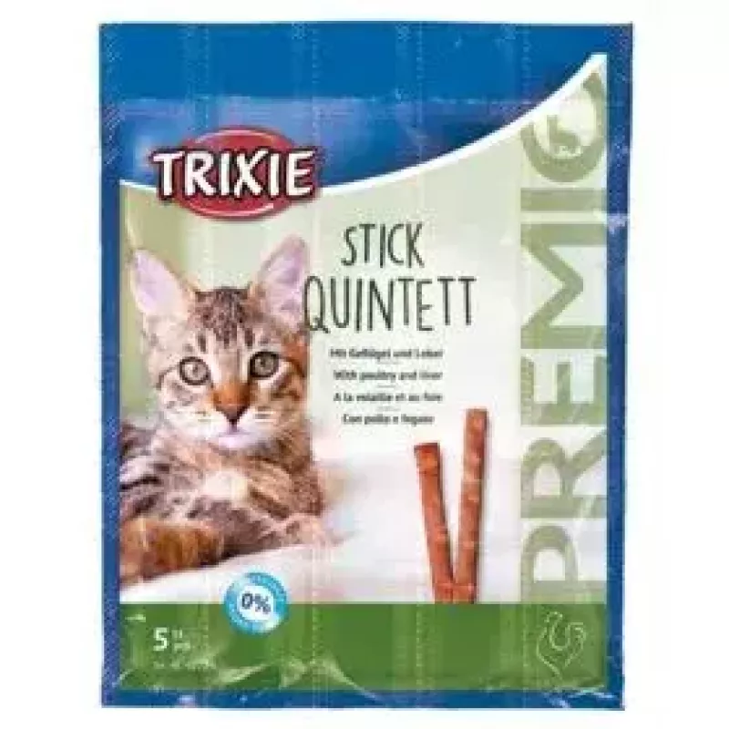 Ergänzende fleischige Katzen-Leckerlis Trixie 42723, Truthahngeschmack, 25 g Beutel, 5er-Pack, Protein 33,5%, Fett 20%